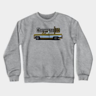 1973 Slammed Chevy C10 Cheyenne Squarebody Truck Crewneck Sweatshirt